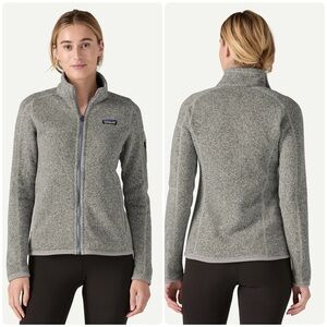 Patagonia Better Sweater Fleece Jacket Burch White Grey Size Small